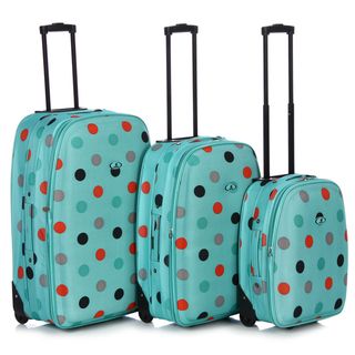 Chicane 3 piece Polka Dot Expandable Hardside Luggage Set Three piece Sets