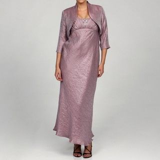 Patra Ltd Women's Shimmer Bolero Jacket and Dress Set Patra Ltd Evening & Formal Dresses