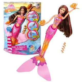 Mattel Year 2009 Barbie in "A Mermaid Tale" DVD Series 12 Inch Doll Set   Swim 'n Dance Mermaid TERESA with Hair Tie, Flower Shaped Water Floaties and Changing Hair Color Toys & Games