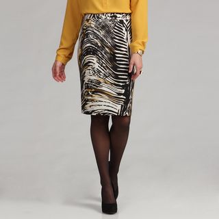 Calvin Klein Women's Printed Pencil Skirt FINAL SALE Calvin Klein Mid length Skirts