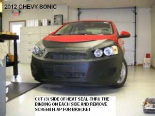 Lebra 2 Piece Front End Cover Black   Car Mask Bra   Fits   Chevrolet Chevy Sonic 2012 2014 (except RS Model) Automotive