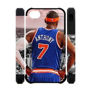 NBA New York Knicks Carmelo Anthony Number 7 Iphone 4 4S Double protection Hard Cover Case Cell Phones & Accessories