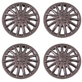 Set of 4 Chrome 15 Inch Aftermarket Replacement Hubcaps with Metal Clip Retention System   Part Number IWC188/15C Automotive