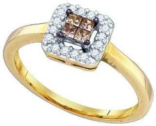 Wedding Ring Sets 0.25CT DIAMOND MICRO PAVE RING 10KT Yellow Gold Jewelry