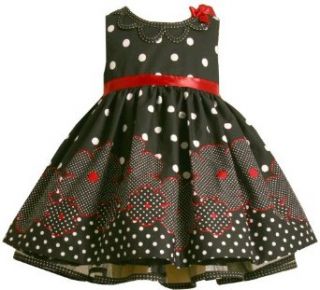 Bonnie Jean Girls 2 6x Daisy Border Print Dress,Black,2 Clothing
