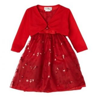 Size 4T RRE 41660H 2 Piece RED SEQUIN EMBROIDERED MESH OVERLAY Special Occasion Flower Girl Valentine Party Dress,H241660 Rare Editions TODDLERS 2T 4T Clothing