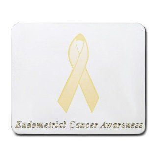 Endometrial Cancer Awareness Ribbon Mouse Pad 