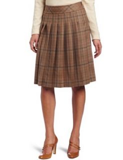 Pendleton Women's Stitched Pleat Skirt, Stitched Multi Worsted Plaid, 8