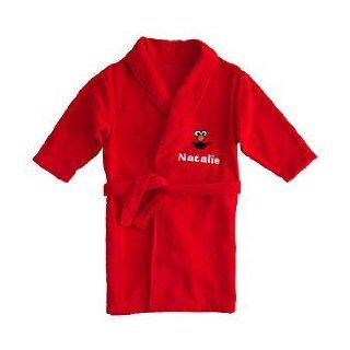 Personalized Sesame Street Red Terry Robe   Elmo   2T Clothing