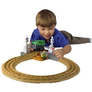 Fisher Price Geotrax Lights & Sounds Crossing Gate with extra track to make a loop helps the Lookout Team change tracks and includes a Bonus DVD Toys & Games