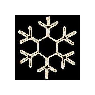 Novelty Lights, Inc. SNOWFLAKE  151 Christmas Rope Light Snowflake, Frosted White, 15" X 15", Heavy Duty Metal Frame   Snowflake White Outdoor Light