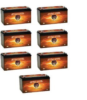 QTY 7 Vmaxtanks VMAXSLR175 AGM deep cycle 12V 1225AH battery for Use with PV Solar Panel wind turbine gas or electric power backup generator or smart charger for off grid sump pump lift winch pallet jack and any other heavy duty application Electronics