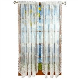 Antique White Garland Lace Curtains   Lace Panels