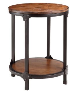 Stein World 12356 Kirstin Round Wood and Metal End Table   End Tables