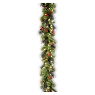 9 ft. Crestwood Spruce Pre Lit Garland   50 Bulbs   Christmas Garland