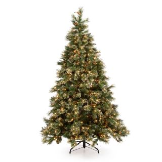 7.5 ft. Glittery Gold Pine Pre Lit Christmas Tree   Artificial Christmas Trees