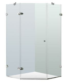 Vigo VG606140 38.125W x 73.33H in. Clear Glass Shower Enclosure   Bathtub and Shower Doors