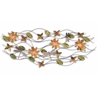 Fox Hill Trading Iron Werks Dragonfly Breeze Metal Wall Sculpture   52W x 24.5H in.   Wall Sculptures and Panels