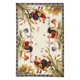 Safavieh Chelsea HK56A Roosters Area Rug   Ivory   Area Rugs
