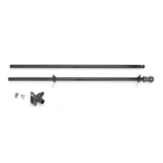 Valley Forge 2 Piece Black Powder Coated Steel Flag Pole   6 ft.   Flags