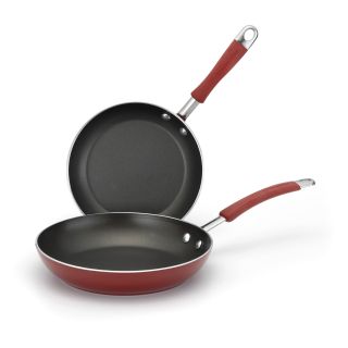 KitchenAid Red Porcelain Nonstick 9 in. & 11.5 in. Open Skillet Sets   Cookware Sets
