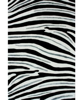 nuLOOM Stripes Charcoal / Ivory Area Rug   Area Rugs
