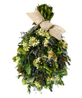 Vineyard Garden Collection Tear Drop Floral Arrangement   Christmas Swags