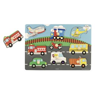 Ryans Room Transportation and Farm Animal Classic Puzzle Set 3 Puzzles   Learning Aids