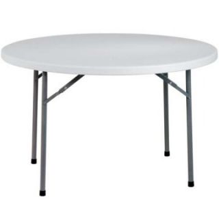 Office Star Products 4 ft. Round Multi Purpose Folding Table   White   Daycare Tables & Chairs