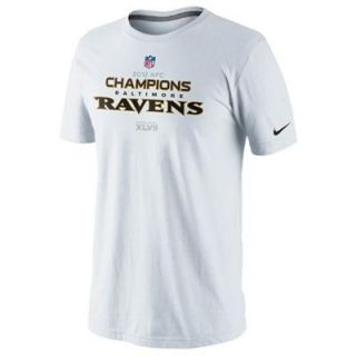 Nike Baltimore Ravens 2012 AFC Champions Trophy Collection T Shirt   White