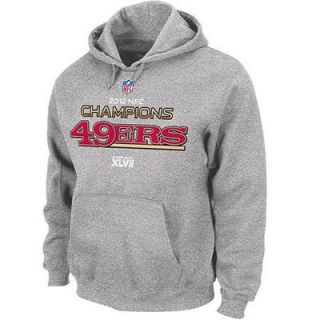San Francisco 49ers 2012 NFC Champions Trophy Collection Pullover Hoodie   Ash
