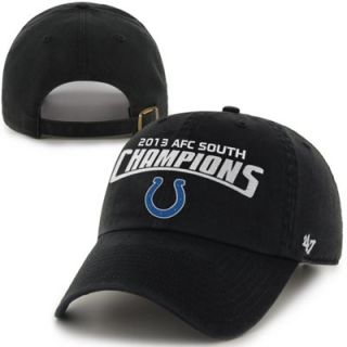 47 Brand Indianapolis Colts 2013 AFC South Division Champions Clean Up Adjustable Hat   Black
