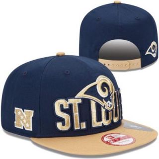 New Era St. Louis Rams Youth 2013 NFL Draft 9FIFTY Snapback Hat   Navy Blue/Old Gold