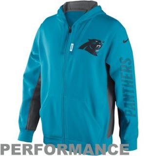 Nike Carolina Panthers KO Performance Full Zip Hoodie   Panther Blue