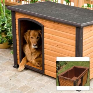 Precision Extreme Outback Log Cabin Dog House and Insulation Kit   Dog Houses