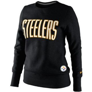 Nike Pittsburgh Steelers Ladies Tailgater Fleece Pullover Sweatshirt   Black