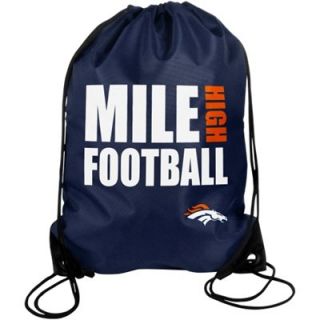 Denver Broncos Slogan Drawstring Backpack   Navy Blue