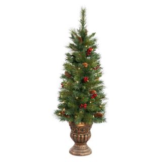 Potted Judson Mix Pine Pre lit Tabletop Christmas Tree   Christmas Trees