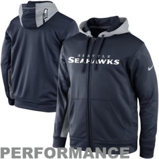 Nike Seattle Seahawks KO Full Zip Performance Hoodie   College Navy