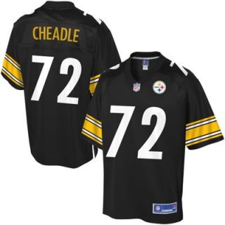 Pro Line Mens Pittsburgh Steelers Justin Cheadle Team Color Jersey