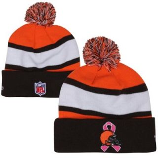 New Era Cleveland Browns Youth 2013 Breast Cancer Awareness Sport Knit Beanie   Brown/Orange