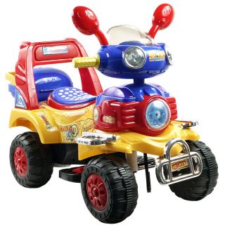 EZ Riders Battery Operated 4 Wheeler   Yellow/Red/Blue   Battery Powered Riding Toys