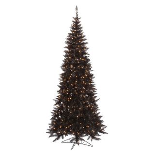 Vickerman Black Slim Fir Pre lit Christmas Tree   Christmas Trees