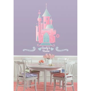 Disney Princess   Castle & Personalization Giant Wall Decal   18.5W x 40H in.   Nursery Decor