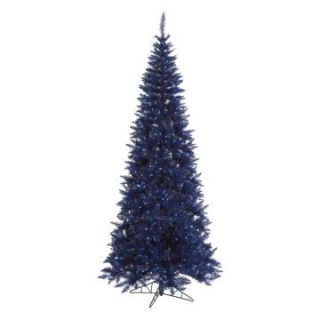 Vickerman Dark Blue Slim Fir Pre lit Christmas Tree   Christmas Trees
