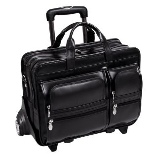 McKlein USA Clinton Detachable Wheeled Leather Laptop Case   Briefcases & Attaches