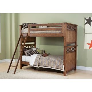 Hearthstone Twin over Twin Bunk Bed   Rustic Oak   Bunk Beds