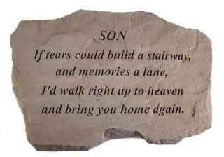 If Tears Could Build A Stairway Memorial Stone   Personalized Heading   Garden & Memorial Stones