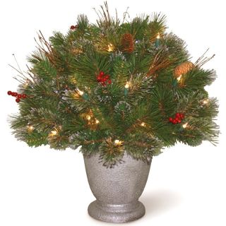 24 in. Cashmere Pre Lit Porch Bush   Clear Lights   Christmas Trees