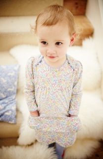 Mini Boden Dress & Tights (Baby Girls)